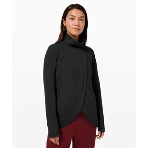 Lululemon Rulu Rally Wrap Black Size 4 Jacket Cardigan Gym Walking Mid-Length